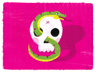 S 36 days of type s skull snake typography