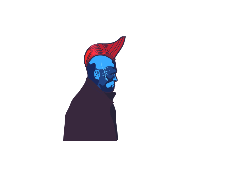 Yondu with Yaka Arrow after effects animation arrow character guardians of the galaxy illustration michael rooker yaka arrow yondu