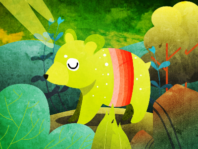 SLEEP BEAR animal bear illustration texture