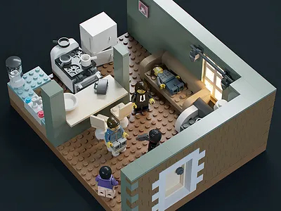 Pulp Fiction — Lego version 3d corona render lego