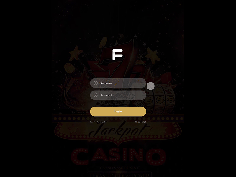 Casino Dashboard Login - UI/UX casino dashboard login ui ux
