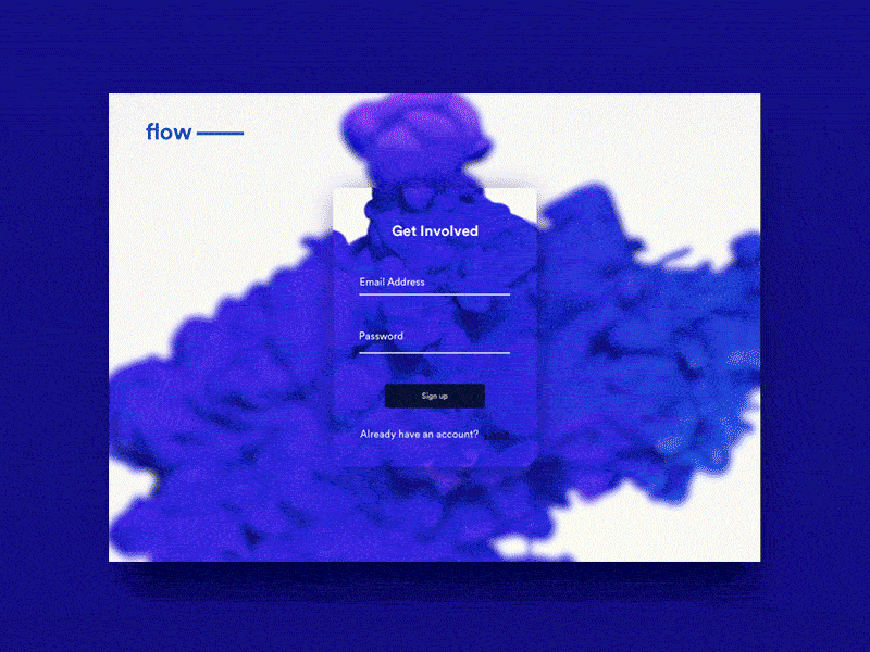 Creative sign up / registration form Daily UI #1 animation footer form interaction landing motion page registration sign ui up web