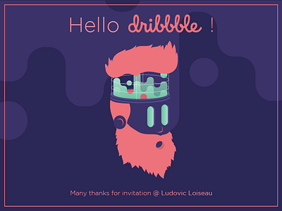 Hello Dribbble design dribbble flat hello illustration new