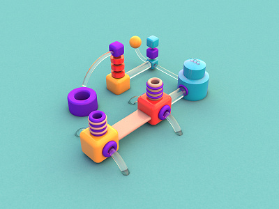 3D // Little plastic world 3d cinema 4d color design experience render vibrant