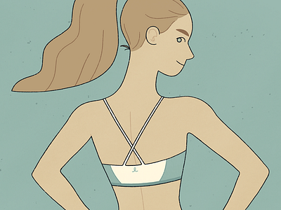 Knot active wear illustration thea glad woman yoga