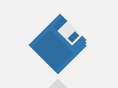 Floppy Disc 8 bit flat pixel artwork