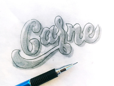 Carne calligraphy hand lettering lettering