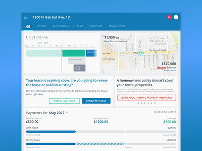 Rental Dashboard dashboard timeline