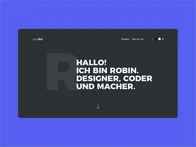 personal portfolio landingpage dark mode iamrobin personal portfolio portfolio toggle typo typography