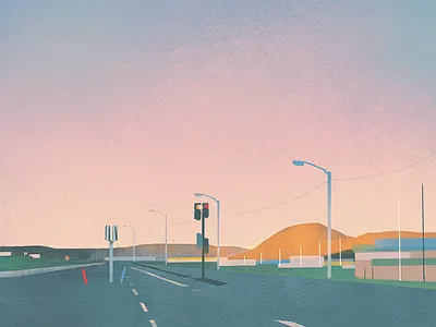 Lights illustration landscape mountain sweden