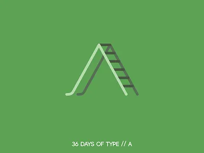 A - 36 Days Of Type 36dot a letter line minimal slide type