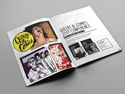 Queers & Comics 2017 Conference Collateral Design book brochure event design publication schedule