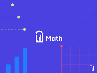 Math brand icon logo mark math school