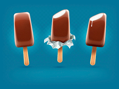 Ice cream on sticks. Vector ice cream illustration vector