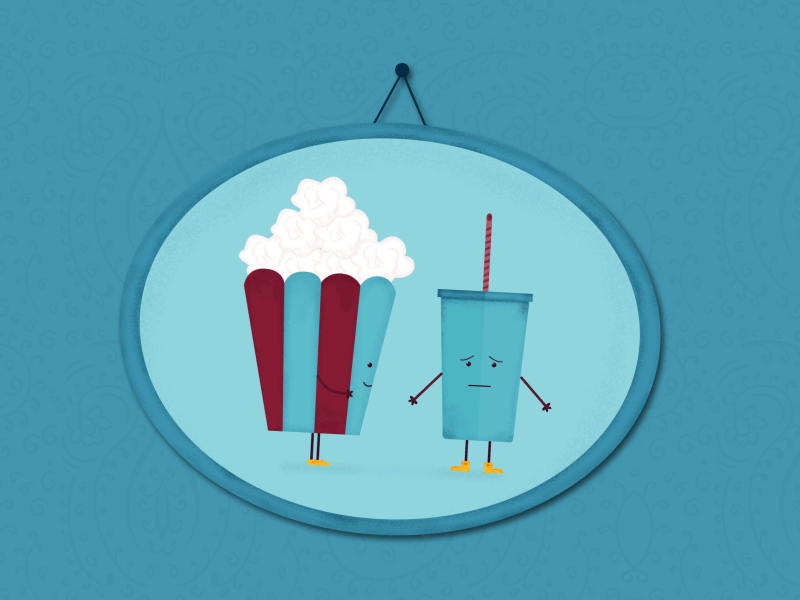 Best Friends or Not... #01 best friends coke frame illustration motion popcorn