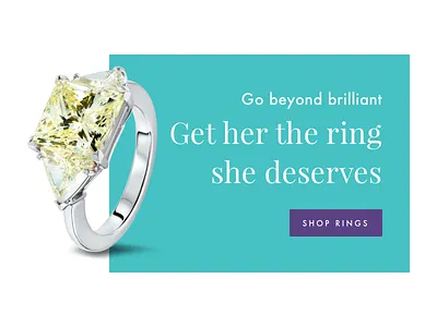 Jewelry Site Hero Image diamond hero jewelry ring web design blue website