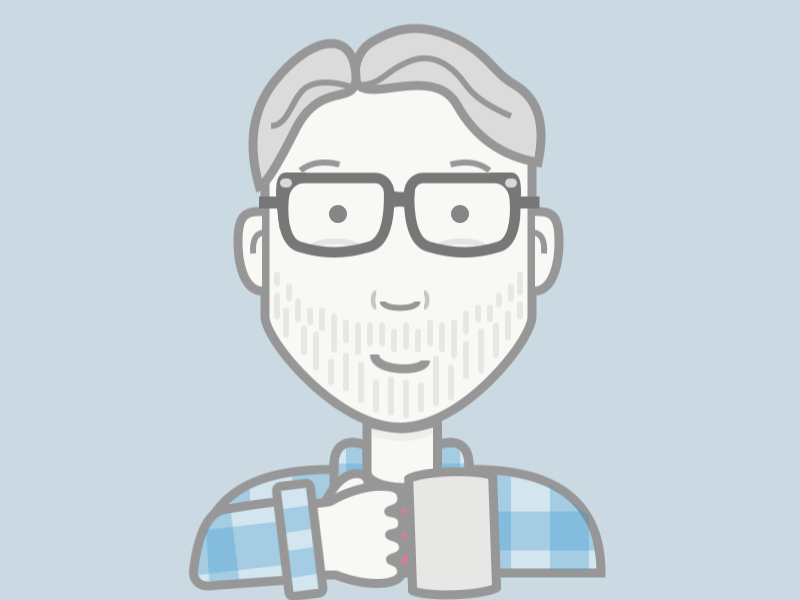 Sippin' Coffee animation beard character coffee drink drinking face illustration plaid sip