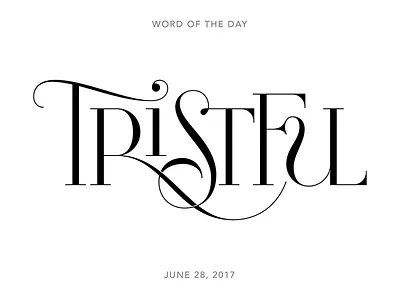 Tristful lettering logo type typography