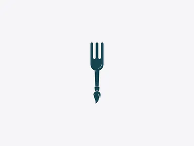 HUNT ART LOGO art creativedesigns fork hunt logodesigns minimalist negativespace simple unique