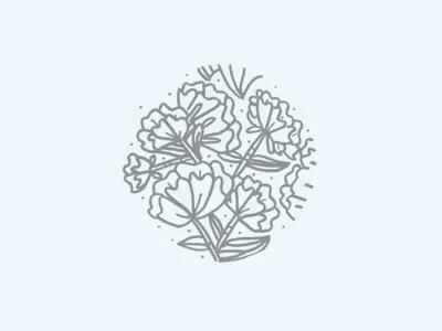 floret botanical doodle floral flower freehand handmade illustration sharpie