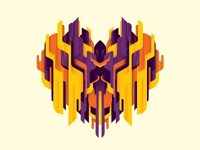 Heart Shaped Abstraction. abstract artwork colorful design graphic heart illustration vector