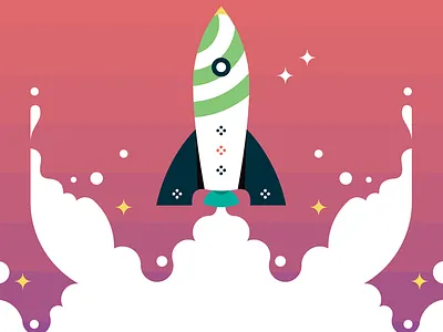 Pivotal Rocket animation blast off illustration pivotal rocket ship space vector video