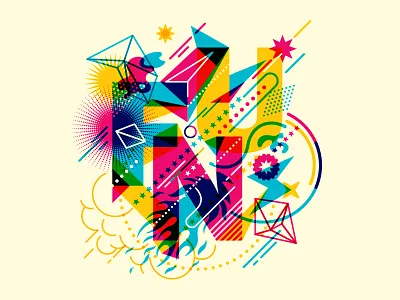 It S Time For Fun abstract artwork colorful composition fun graphic vector