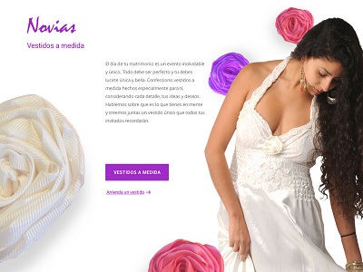 Brides section / fashion designer landing page bride brides clothing website fashion fashion design landing page web website website section wedding wife