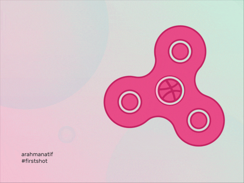 Hello, Dribbblers! fidget spinner hello dribbble first shot motion motion graphic animation spinner