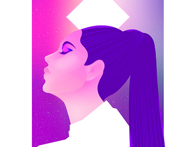 Marina illustration marina and the diamonds marina diamandis neon pink purple singer