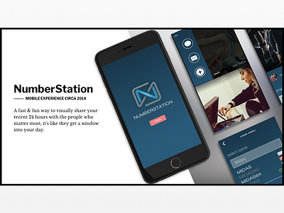 NumberStation - Circa 2014 android app design dark ui experience design ios mobile design product design ui ux xd