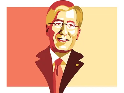 Portrait Illustration bust editorial face illustration magazine portrait profile