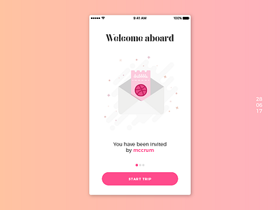 Hello world! debuts flat invite minimal mobile