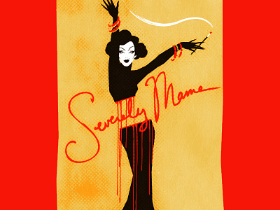 Auntie Mame auntie mame blood classic film drag drag queen horror poster typography