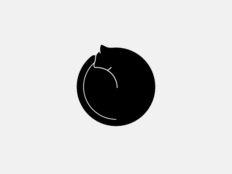 Loading animation cat geometric gif loading loop minimal