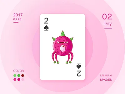 Little monsters - spades 2 illustrations monster poker ps spades the