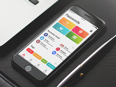 PassKey - Passwords Screen app design concept fantazia gradient interactive ios iphone password purple ui ux ux portfolio