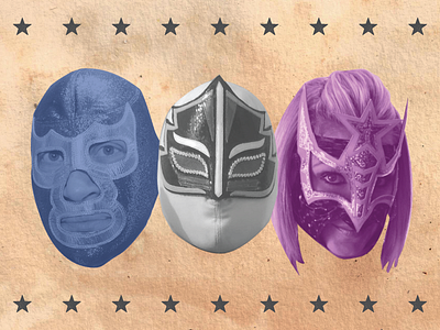 Estrellas de Lucha Libre art director collage design latinx lucha libre lucha mexico lucha underground luchador mexico photography photoshop wrestling