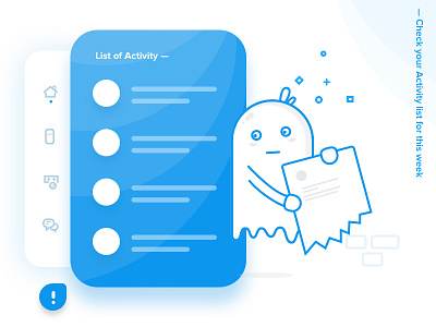 Chat Product - Activity List chat chatproduct icons illustration interaction ios onboarding product design vector walkthrough