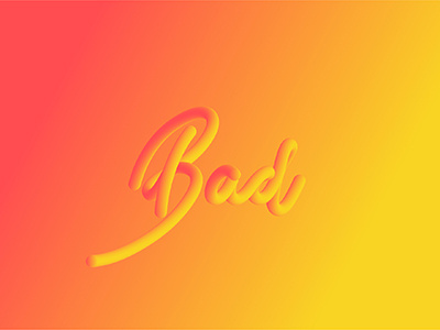 Typography experimental gradient lettering typography