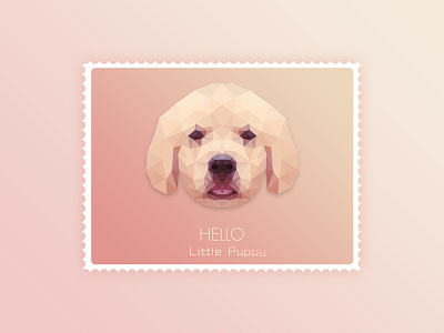 [Low-poly] Little puppy_2 dog home low poly puppy