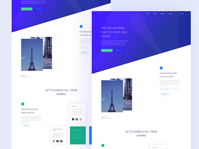 Webdesign clean flat gradient homepage landing page ui website