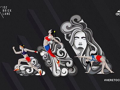 Phoenix women empowered through Adidas. adidas contest empowered mural wall art phoenix woman