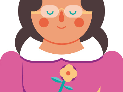 Portrait character design draft flat flower goodness illustration portrait shot woman