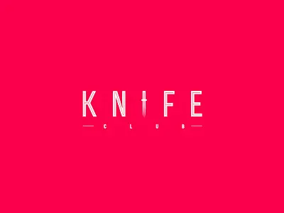 Knife Logo brand branding design graphic design icon identity logo logo alphabet logo design typography vectors