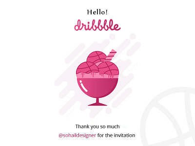 Hello Dribbble big debut dribbble first game hello invitation new player shot thanks