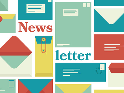 Newsletter design illustration newsletter