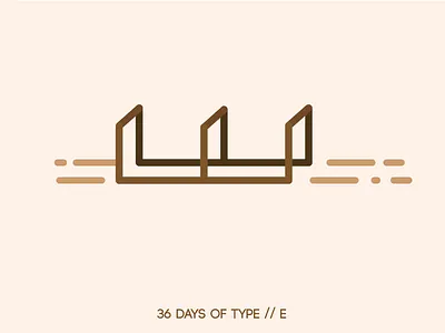 E - 36 Days of Type 36dot e hurdle letter lines type