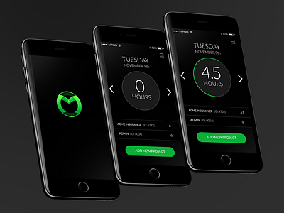 Time Management Tool App Concept app ios mobile pointsource time management time tracking