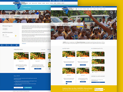 Preview of the new AWEPA website ngo ui design ux design visual design wordpress